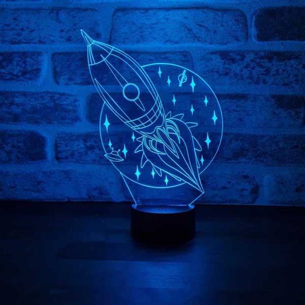 3D Rocket Led Night Light