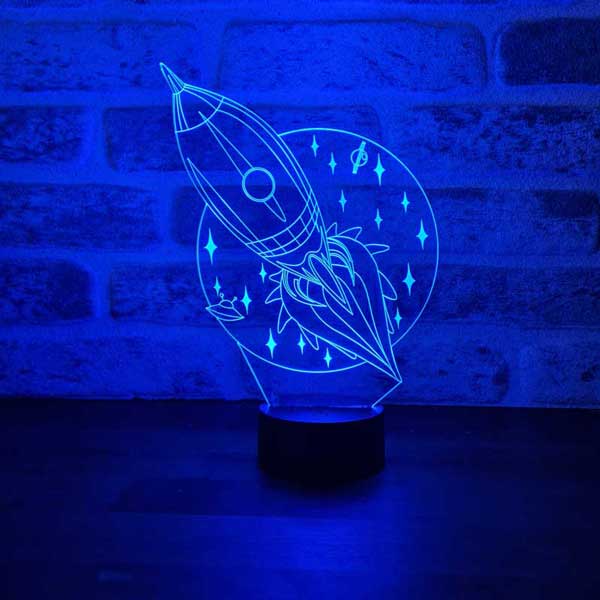 3D Rocket Led Night Light