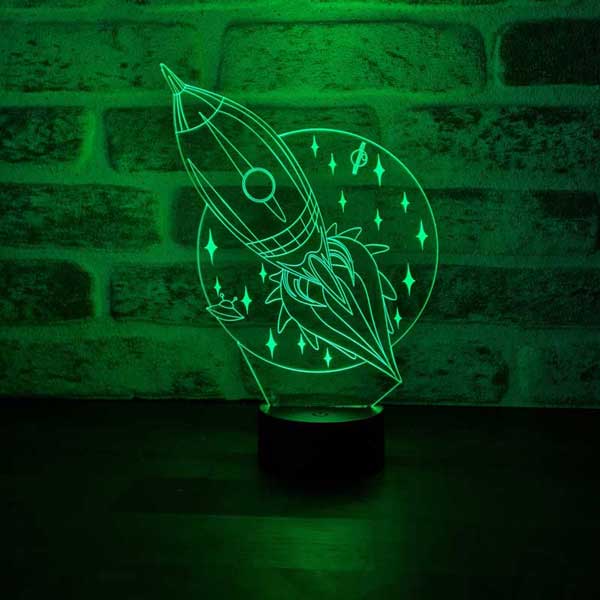 3D Rocket Led Night Light