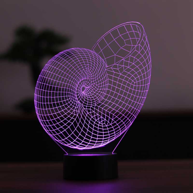 3-D Snail Shell LED Lamp
