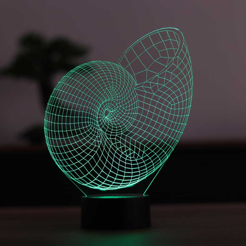 3-D Snail Shell LED Lamp