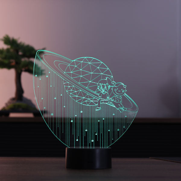 3-dimensional Satun Girl & Male Led Lamp