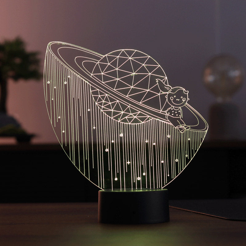 3D Saturn Girl Led Night Light