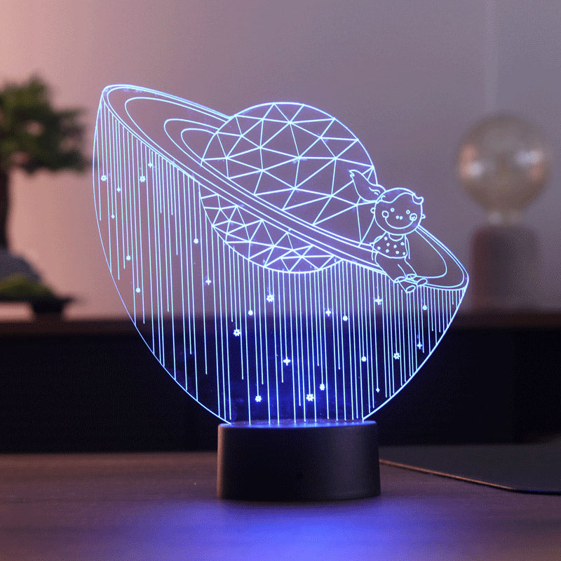 3D Saturn Girl Led Night Light