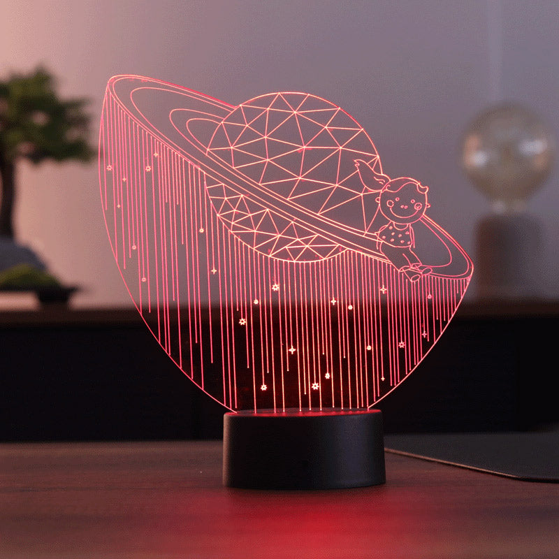 3D Saturn Girl Led Night Light