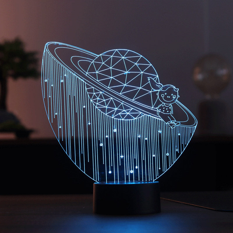 3D Saturn Girl Led Night Light