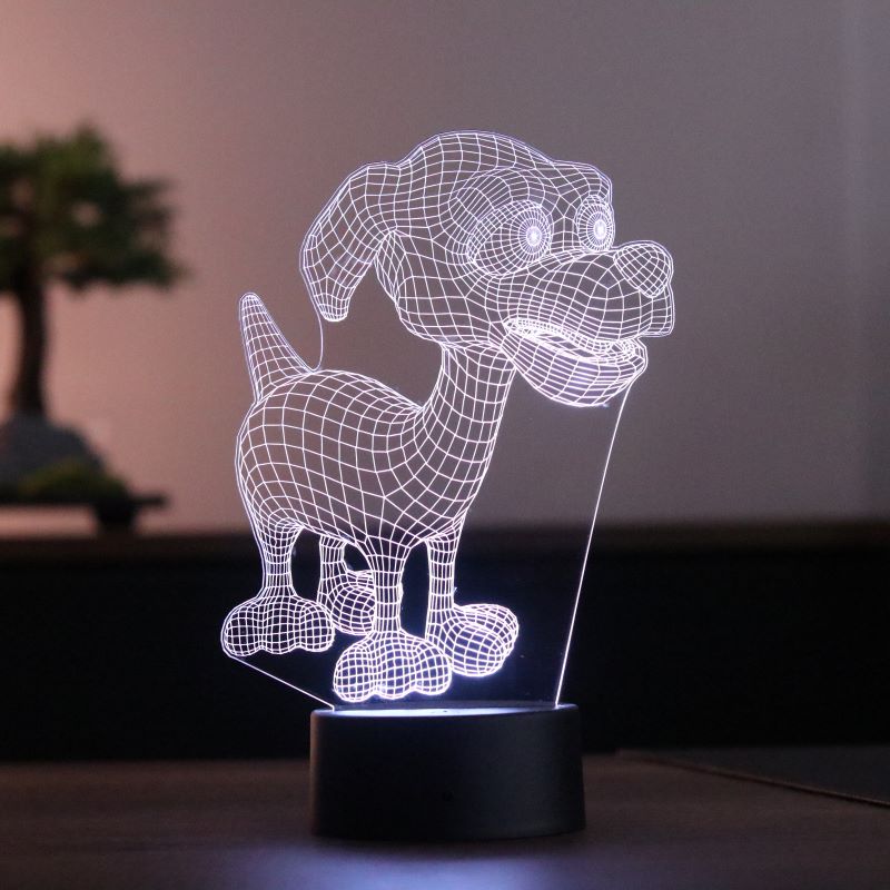 Şirin Minik Köpek Figürlü Dekoratif Hediye Led Masa Lambası | BYLAMP