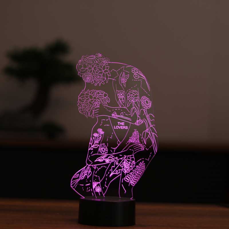 The Lovers Figürlü Dekoratif Hediye Led Masa Lambası | BYLAMP