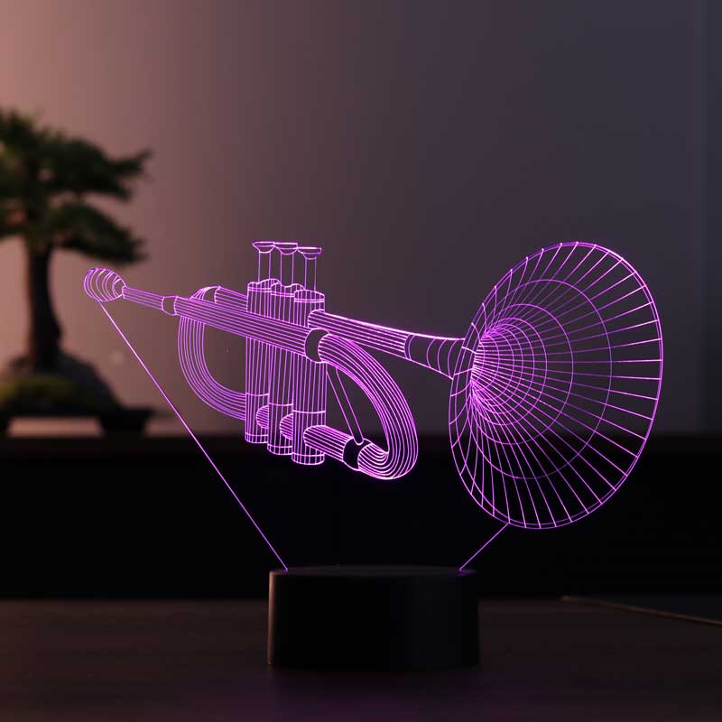 3-D Trumpet Lamp