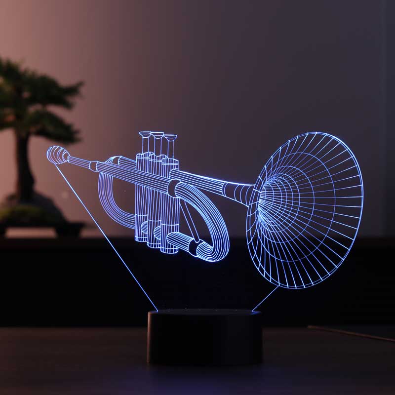 3-D Trumpet Lamp
