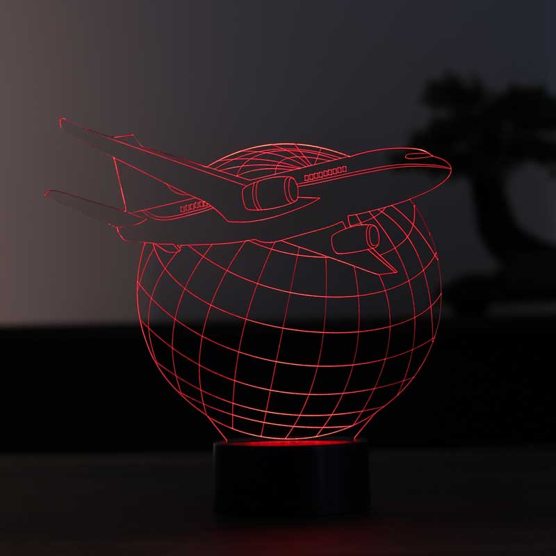 Uçak Figürlü Dekoratif Hediye Led Masa Lambası | BYLAMP