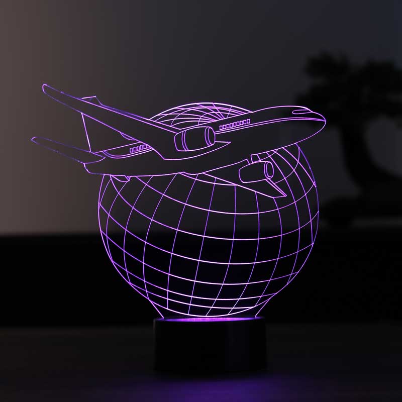 Uçak Figürlü Dekoratif Hediye Led Masa Lambası | BYLAMP
