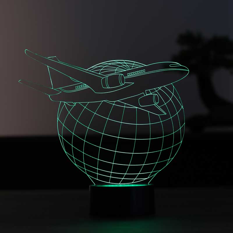 Uçak Figürlü Dekoratif Hediye Led Masa Lambası | BYLAMP