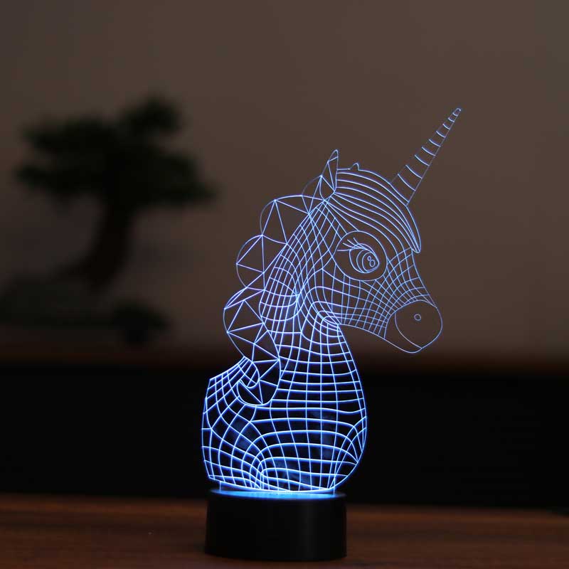 Unicorn Figürlü Dekoratif Hediye Led Masa Lambası | BYLAMP