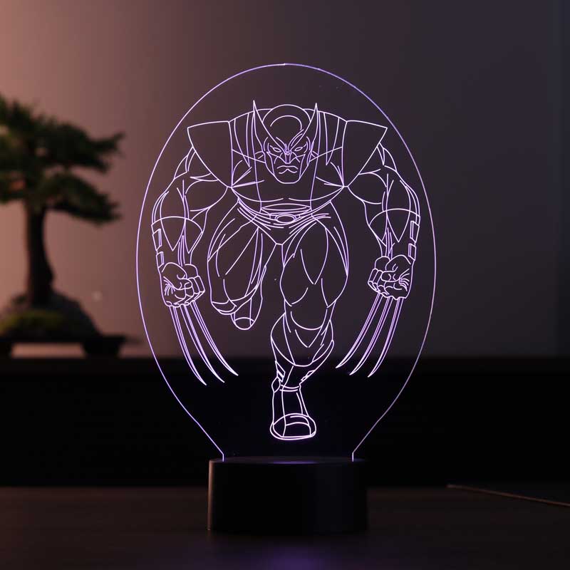 3D Wolverine Led Table Lamp