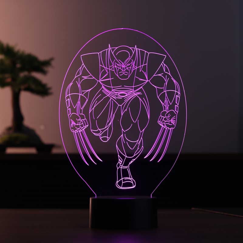 3D Wolverine Led Table Lamp