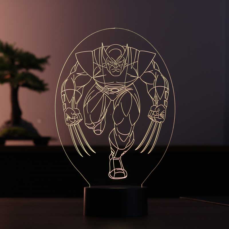 3D Wolverine Led Table Lamp