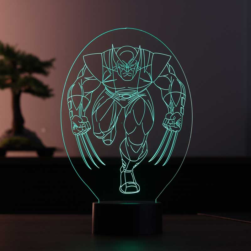 3D Wolverine Led Table Lamp