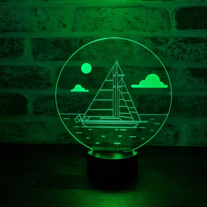 Sailing cloud led table lamp