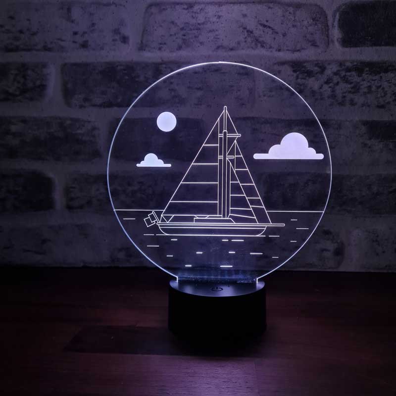 Sailing cloud led table lamp