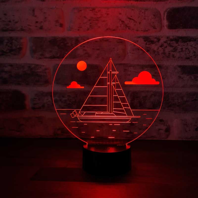 Sailing cloud led table lamp