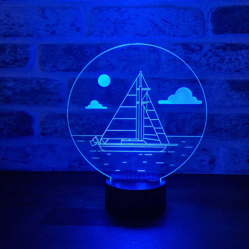 Sailing cloud led table lamp