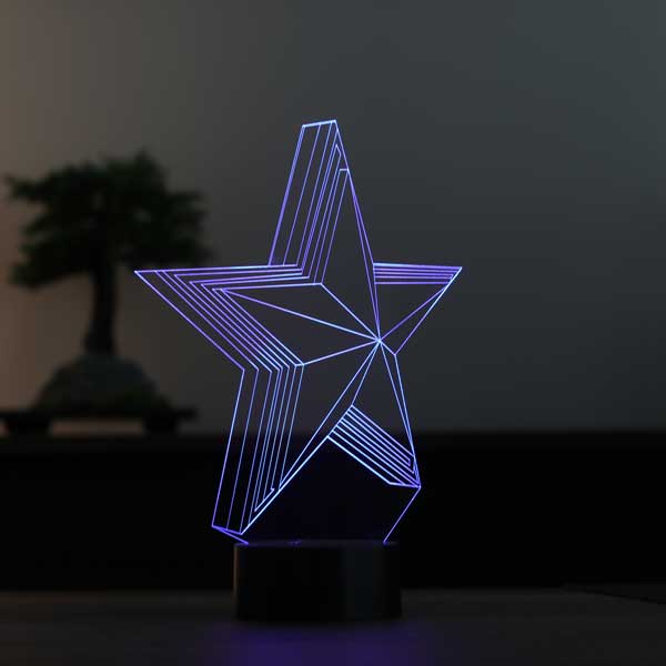 3-D Star LED Table Lamp