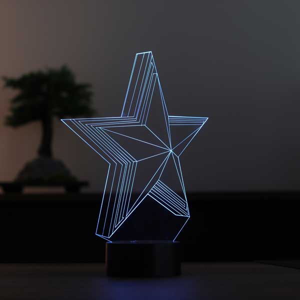 3-D Star LED Table Lamp