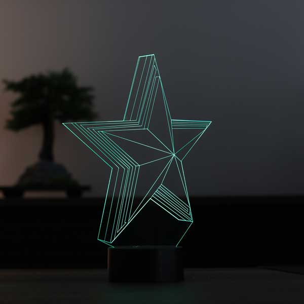 3-D Star LED Table Lamp