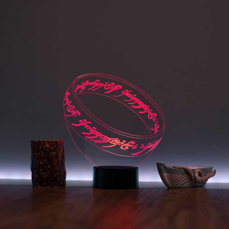 Lord of 3D Rings LED Table Lamp