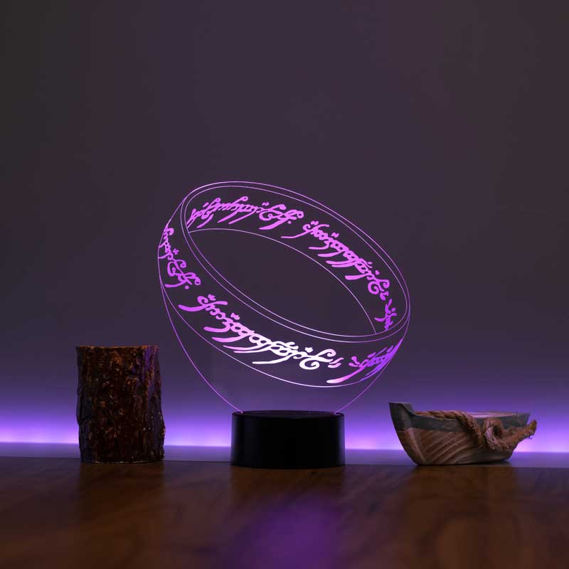 Lord of 3D Rings LED Table Lamp