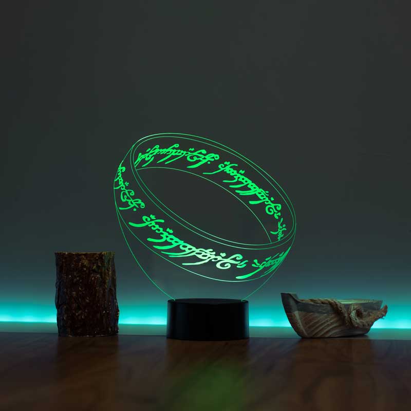 Lord of 3D Rings LED Table Lamp