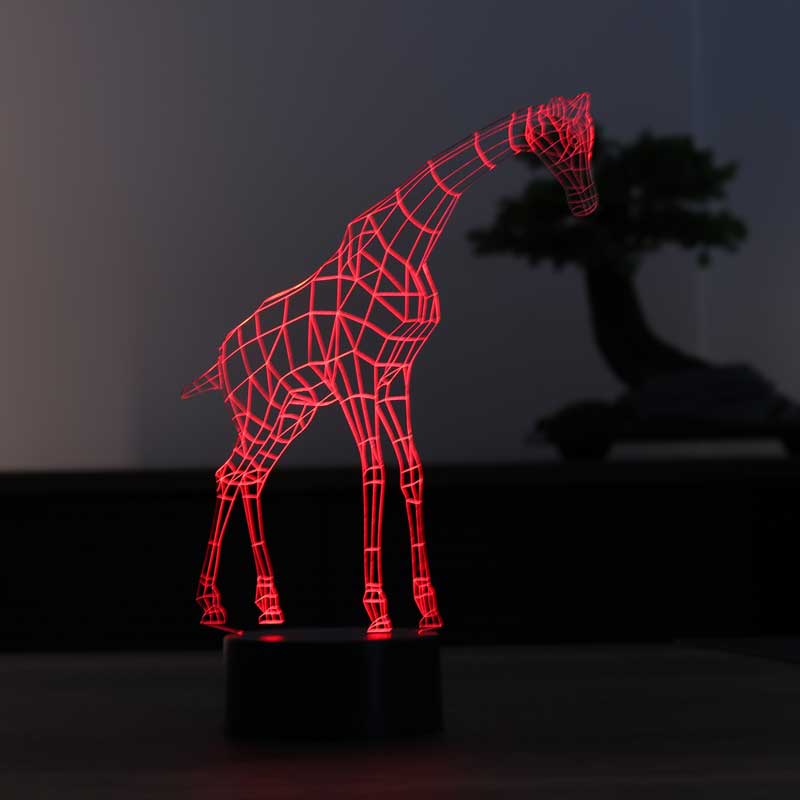3D giraffe led table lamp