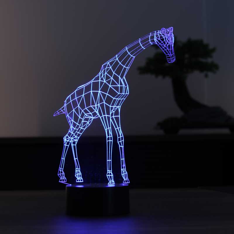 3D giraffe led table lamp