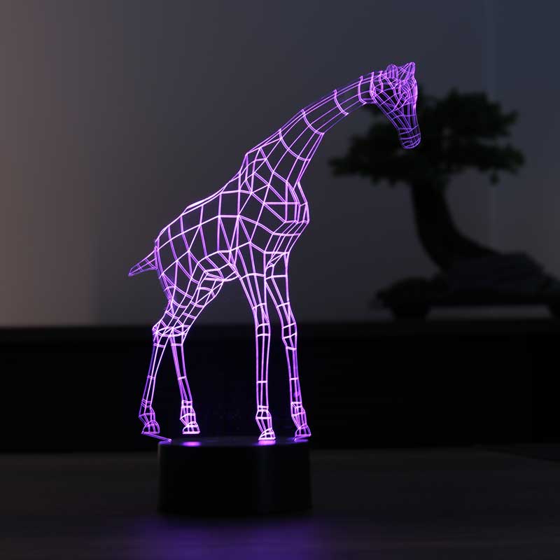 3D giraffe led table lamp