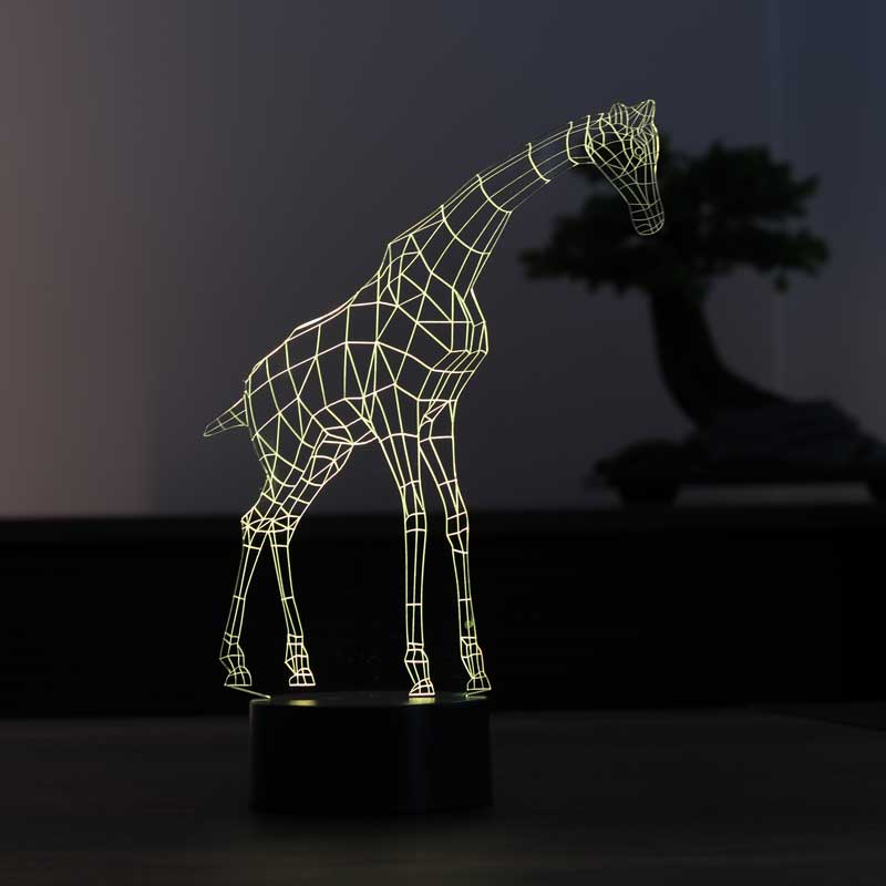 3D giraffe led table lamp