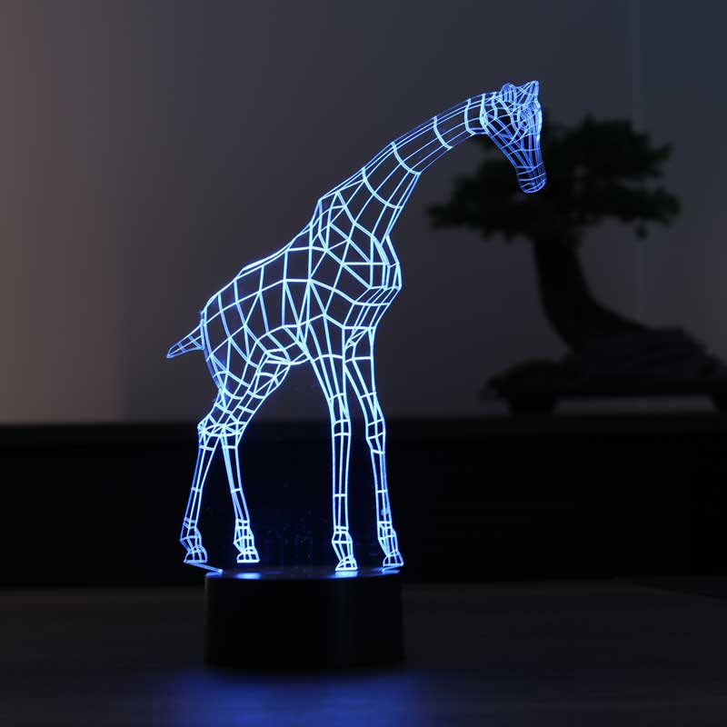 3D giraffe led table lamp