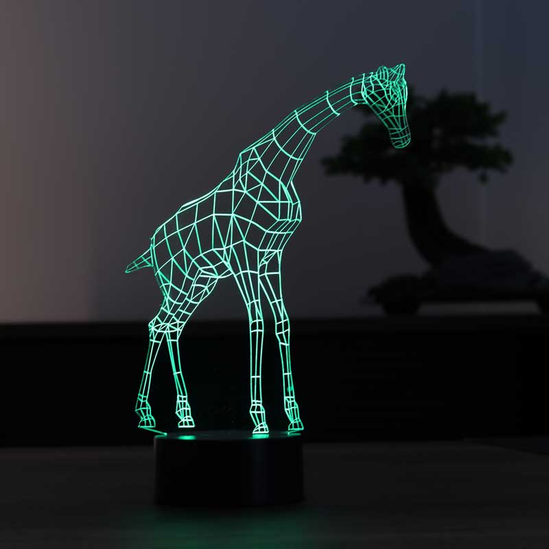 3D giraffe led table lamp