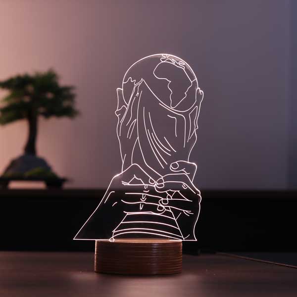 3D World Cup Gift Lamp