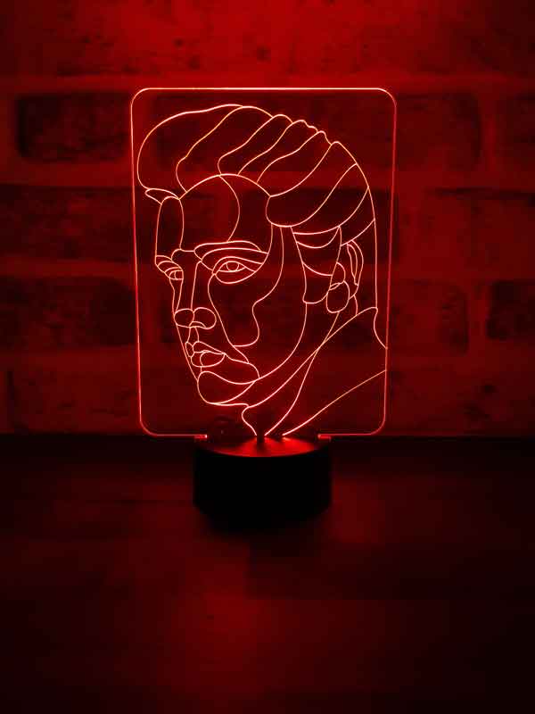 3D Elvis Presley Led Night Lamp With A Full Screen