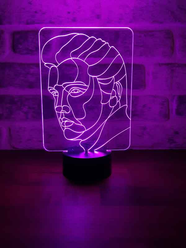 3D Elvis Presley Led Night Lamp With A Full Screen