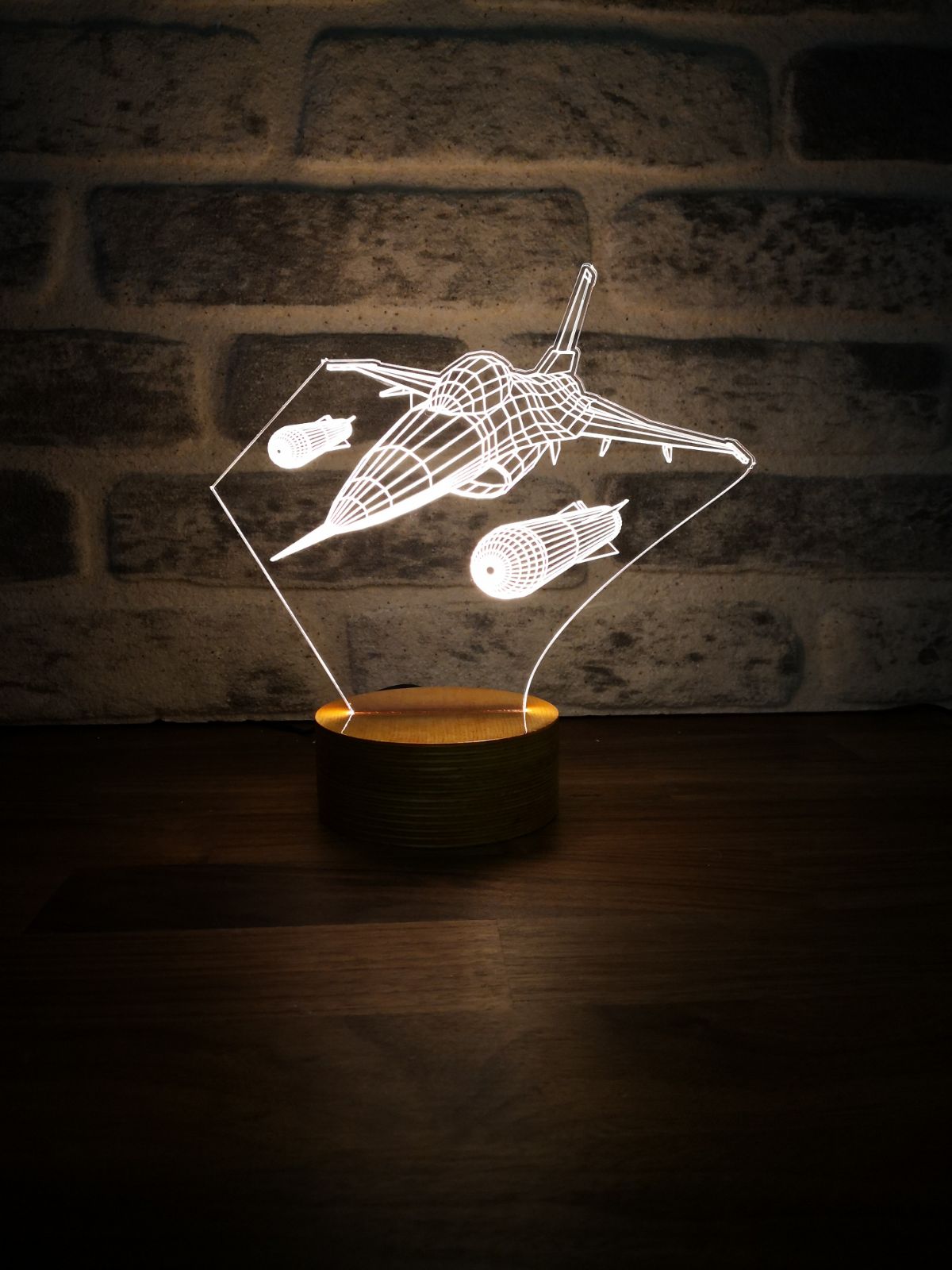 F-16 Figürlü Dekoratif Hediye Led Masa Lambası | BYLAMP