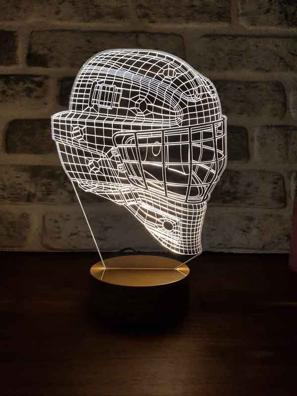 3D ice hockey helmet LED night light