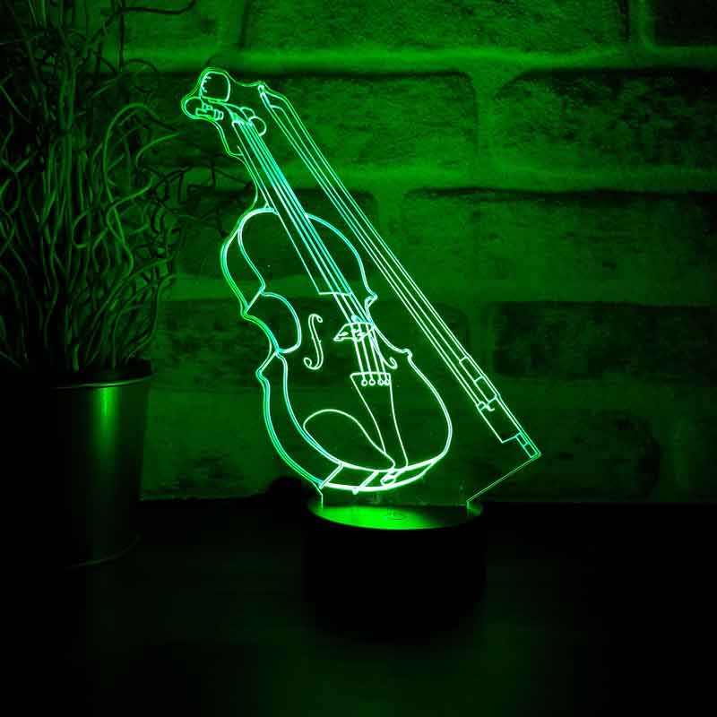 3d violin LED night light