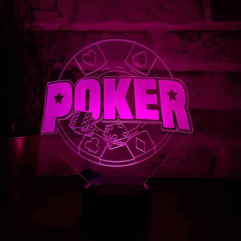 Poker Figürlü Dekoratif Hediye Led Masa Lambası | BYLAMP
