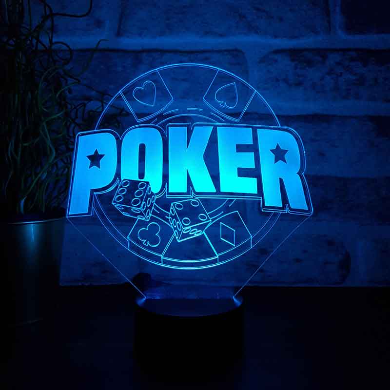 3D Poker Gift LED Lamp