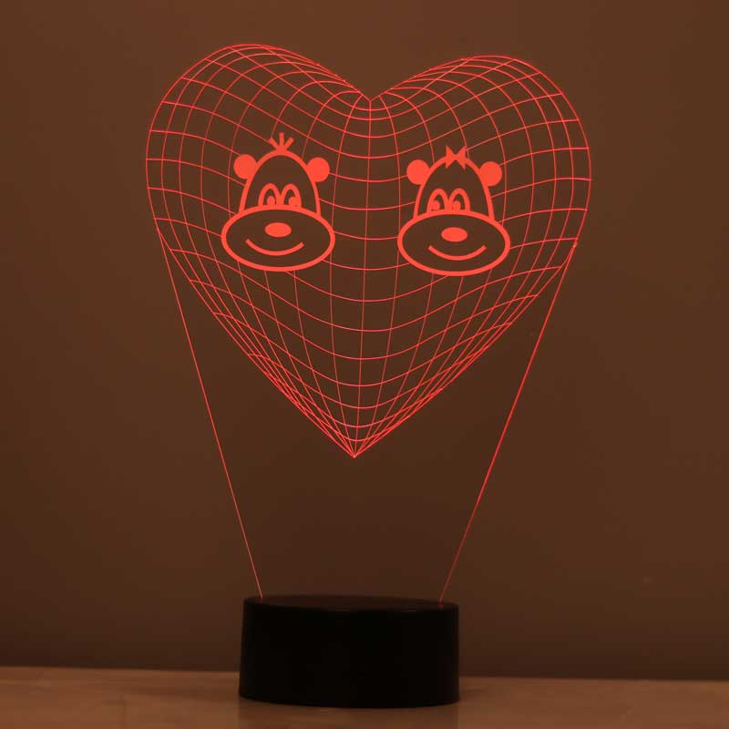 3D Cute Monkeys Led Lamp