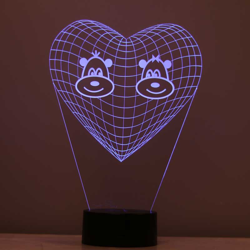 3D Cute Monkeys Led Lamp