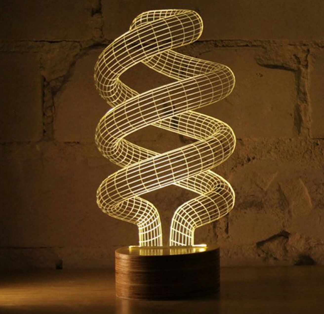 Spiral Figürlü Dekoratif Hediye Led Masa Lambası | BYLAMP