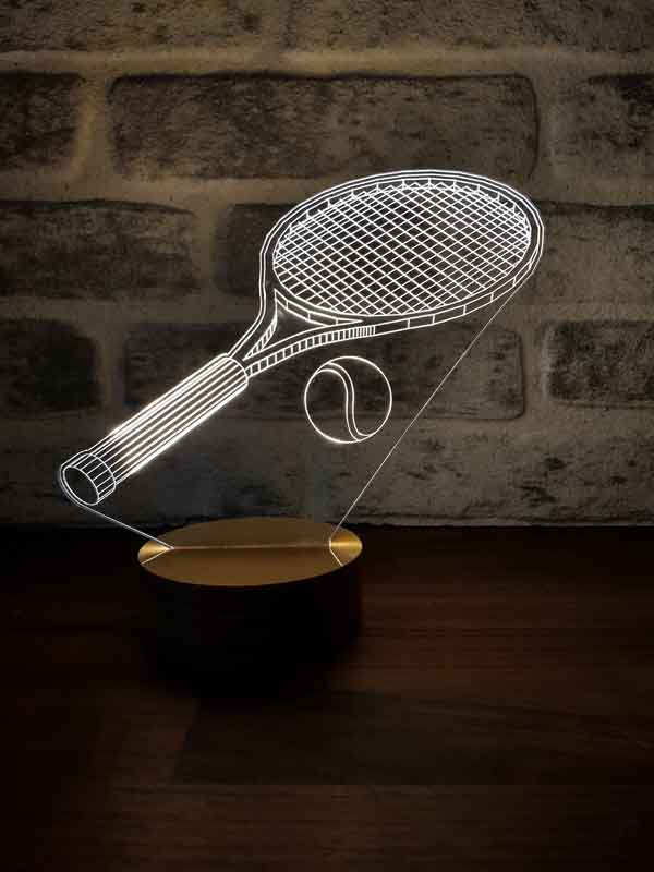 3D tennis racket gift table lamp